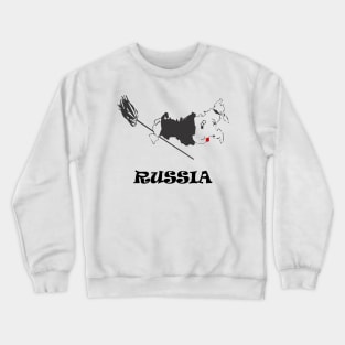 A funny map of Russia (not decent) Crewneck Sweatshirt